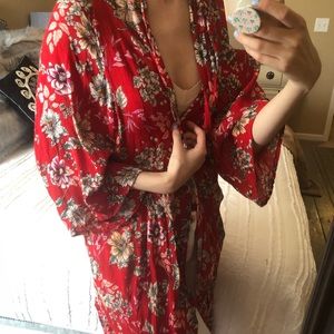 Long Floral Kimono